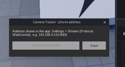 Roblox Studio Camera Tracker phone address dialog